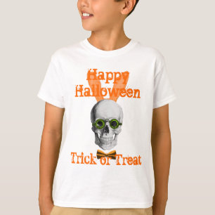 T-shirt Crâne à vapeur Halloween tricher ou traiter