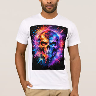 T-shirt Crâne Abstrait