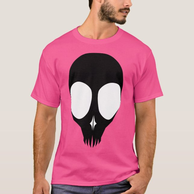 T-shirt Crâne Alien - Inverser - Aucun contour (Devant)