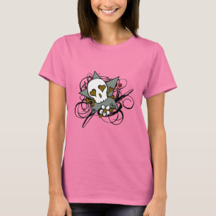 T-shirt Crâne artistique urbain de tatouage et art de
