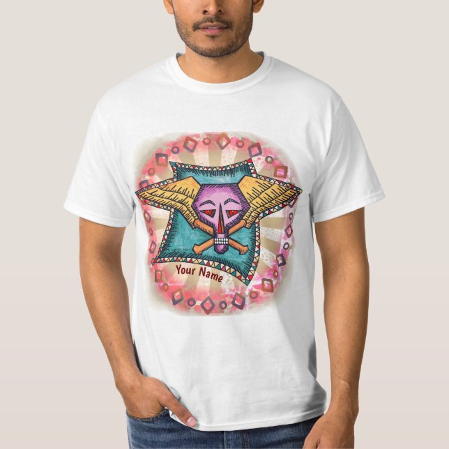 T-shirt crâne aux os pourpres (Devant)