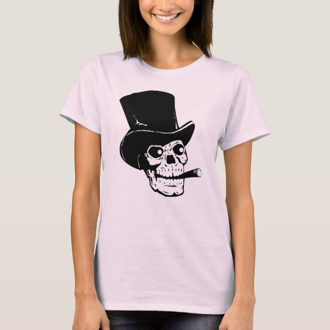 T-shirt Crâne avec le débardeur de cigare (Devant)