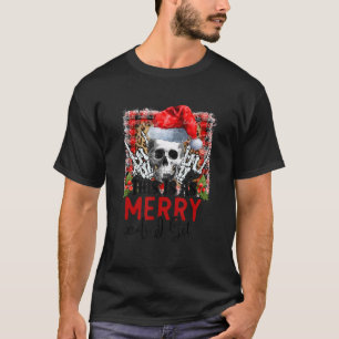 T-shirt Crâne Avec Le Père Noël C'Est Aussi Joyeux Que J'O