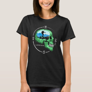 T-shirt Crâne avec randonnée pédestre Compass Randonnée en