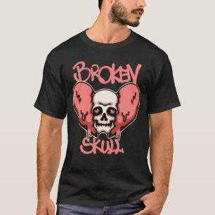 T-shirt Crâne avec streetwear cassé qui goutte