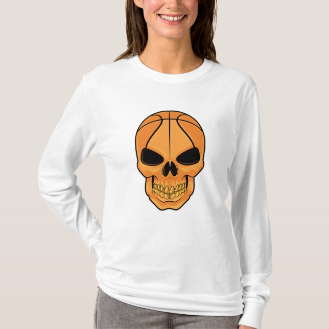 T-shirt Crâne avec tête de basket (Devant)