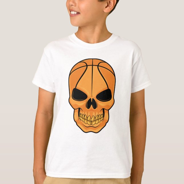 T-shirt Crâne avec tête de basket (Devant)