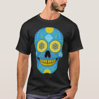 T-shirt Crâne bleu de sucre
