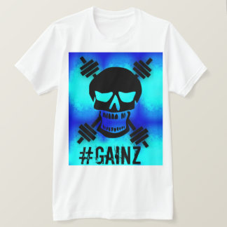 T-shirt Crâne bleu d'haltère de Psychdelic
