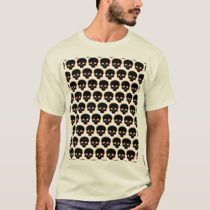 T-shirt Crâne Bogué Teintes Colorées de la Mort