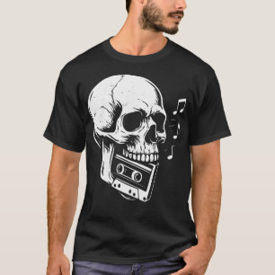 T-shirt Crâne Cassette Punk noir
