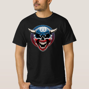 T-shirt Crâne clown démon mal