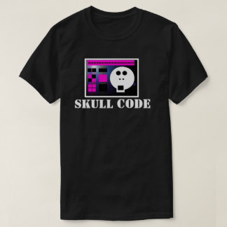 T-shirt Crâne Code V4 : Tee Shirt Graphique Skullnskin par