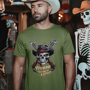 T-shirt Crâne Cowboy - Éffrayant Wild West