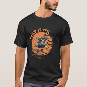 T-shirt Crâne Creep It Real Éffrayant Skateboard Sugar H