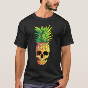 T-shirt Crâne d'ananas Plages d'Aloha Hawaiian Hawaii Goth