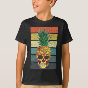 T-shirt Crâne d'ananas Plages d'Aloha Hawaiian Hawaii Skel