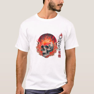 T-shirt Crâne dans la flamme