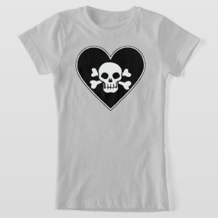 T-Shirt Crâne dans le coeur