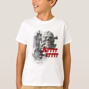 T-shirt Crâne de bateau et de squelette de pirate et