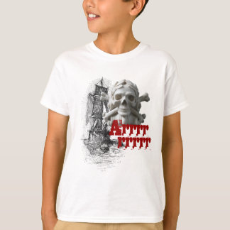 T-shirt Crâne de bateau et de squelette de pirate et