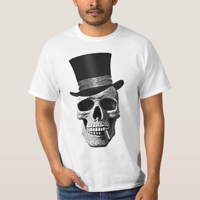 T-shirt Crâne de casquette supérieur (Devant)