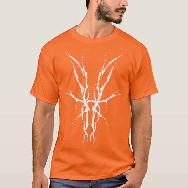 T-shirt Crâne de cerf conception Tribal pour chasseurs de  (Devant)