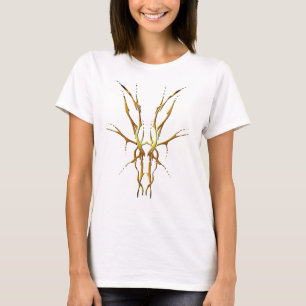 T-shirt Crâne de cerf tribal doré motif de chasse