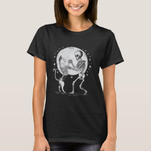T-shirt Crâne de Chat Squelette Mignon Goth Halloween Homm
