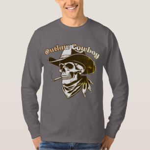 T-Shirt Crâne de Cowboy Hors-la-Loi – Rebelle Occi