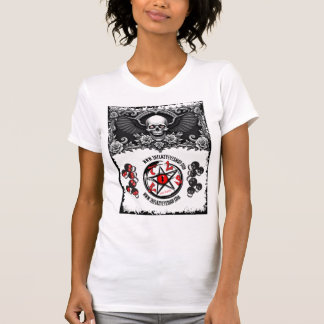T-shirt Crâne de femme et design Rose