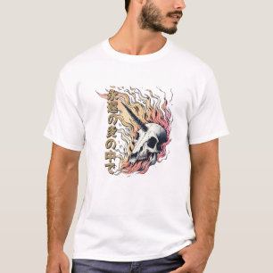 T-shirt Crâne de Licorne - Dans les Flammes Éternelles