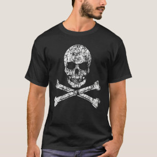 T-shirt Crâne de pirate et os croisés Marin de la mer Équi