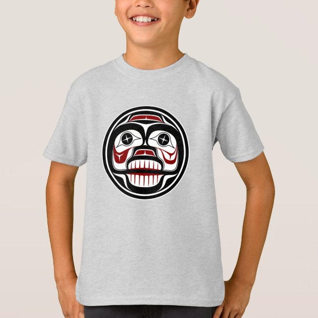 T-shirt Crâne de pleurs de l'art rouge amérindien (Devant)
