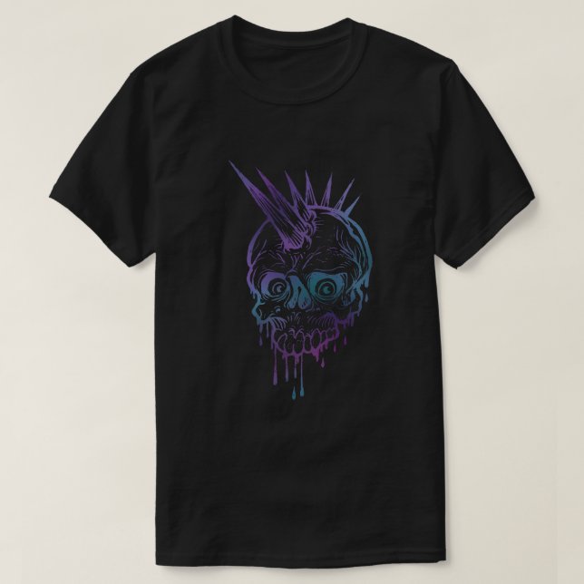 T-shirt Crâne de punk (Design devant)