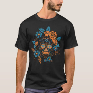 T-shirt Crâne de squelette mexicain Backprint Mexique