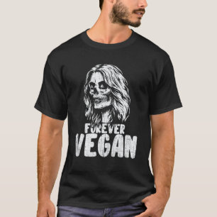 T-shirt Crâne de sucre cool végan pour toujours Nouveauté 