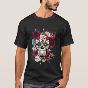 T-shirt Crâne de Sucre Dia De Los Muertos La Catrina Jour 