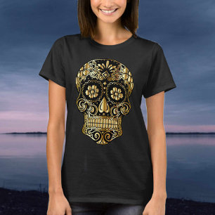 T-shirt Crâne de sucre Fête mexicaine de l'art culturel mo