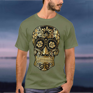 T-shirt Crâne de sucre Fête mexicaine de l'art culturel mo