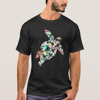 T-shirt Crâne de Tortue Zombie Déguisement Drôle Mignon Ha