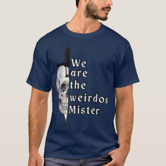 T-shirt Crâne déplaisant et Dagger Halloween Trick ou Trea