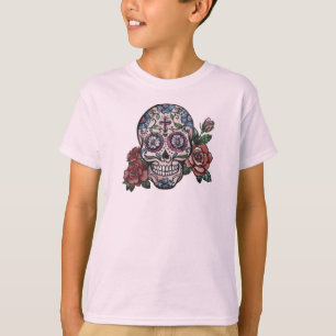 T-shirt Crâne dessiné à la main Dia de los Muertos   Chemi