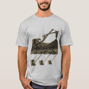 T-SHIRT CRANE D'INGÉNIERIE DU NORD-OUEST ET SHOVEL GREEN 