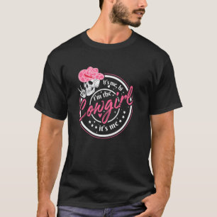 T-shirt Crâne drôle C'est moi Salut je suis la cowgirl C'e
