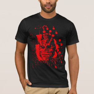 T-shirt Crâne éffrayant dans la piscine du sang