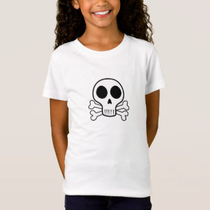 T-Shirt Crâne éffrayant sur un arrière - plan noir