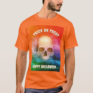 T-shirt Crâne effrayant. Trick or Treat. Halloween