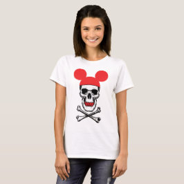 T-shirt Crâne en Casquette souris-oreille avec X-Bone