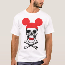 T-shirt Crâne en Casquette souris-oreille avec X-Bone